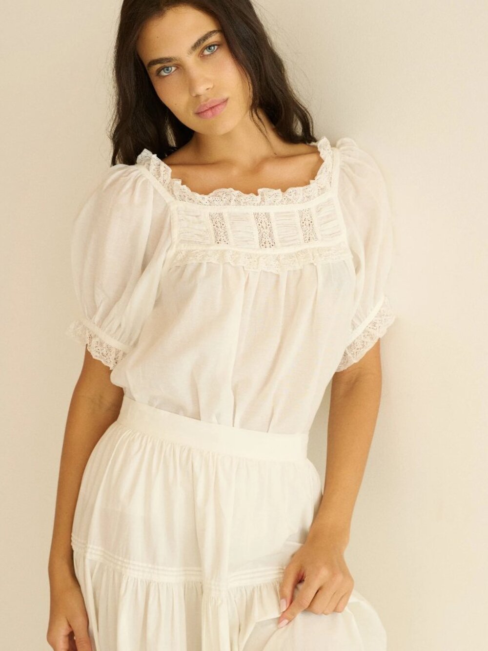 Doen Frances Top - Salt Lace